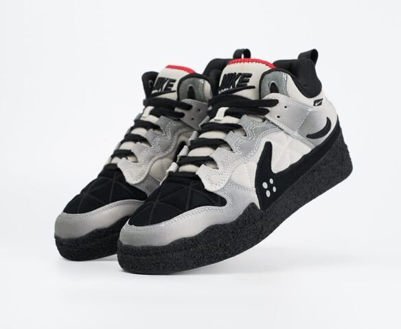 Зимние CPFM х Nike Dunk Mid grey. Вид 1